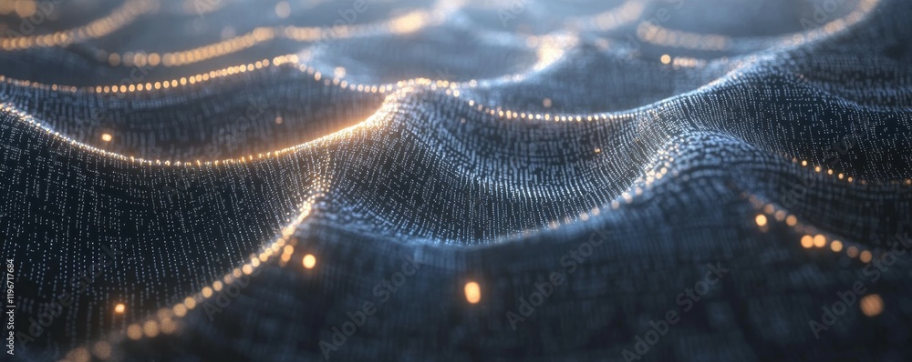 Poster a 3d illustration representing digital cyber network technology. it includes a global database, netw