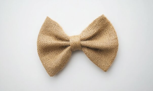 A string or twine bow, set against a white background.