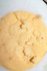Close up of a Cut Scotch Hen Egg With Whites and Yolk Boiled