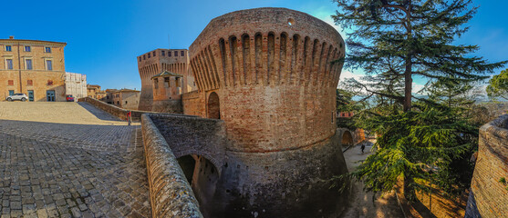 Mondavio, Italy - listed among the most beautiful villages in Italy, Mondavio displays a wonderful Old Town highlighted by the 15th-century castle and impressive defensive towers