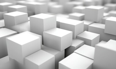 A 3D abstract background design composed of geometric cubes.
