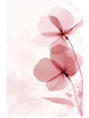 Obraz premium Delicate floral design with soft pink flowers for creative text placement and visuals. Generative AI