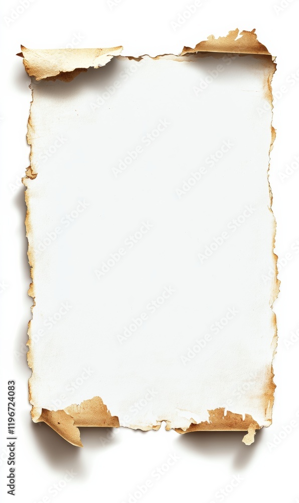 Leinwandbilder blank aged paper with torn edges offering space for text placement and creative designs. generative 