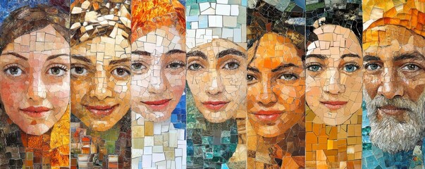 A mosaic of unique and beautiful faces from all walks of life.