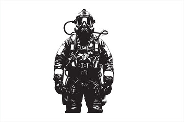 Firefighter Silhouette Graphics Pack
