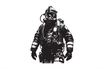 Firefighter Silhouette Graphics Pack
