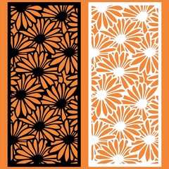 Flower-Themed Vector Design for Ceiling Panels