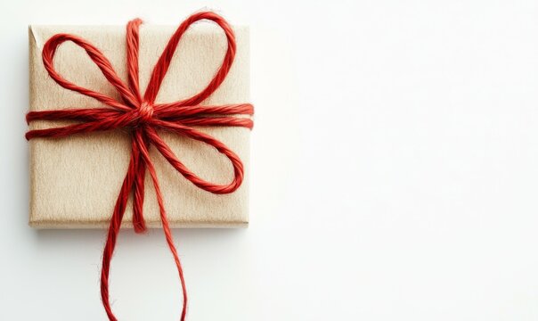 A string or twine bow, set against a white background.