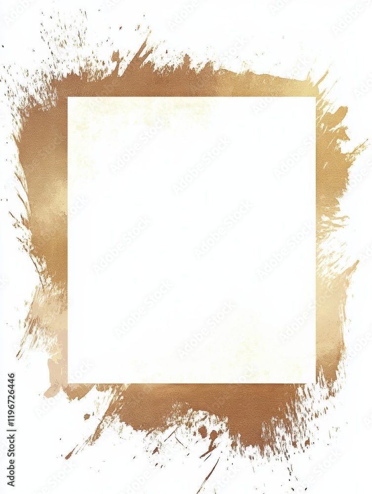 Leinwandbilder elegant blank frame suitable for text with artistic golden splash background ideal for creative proj