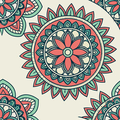 ornamental round flower mandala pattern