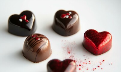 A snapshot of delightful and sweet chocolates, just right for Valentine's Day.