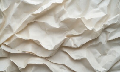 Obraz premium Abstract Texture of a Crumpled White Sheet of Paper