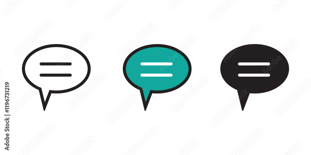 Poster chat icon vector isolated on white background. speech bubble. message. chat vector icon. text messag