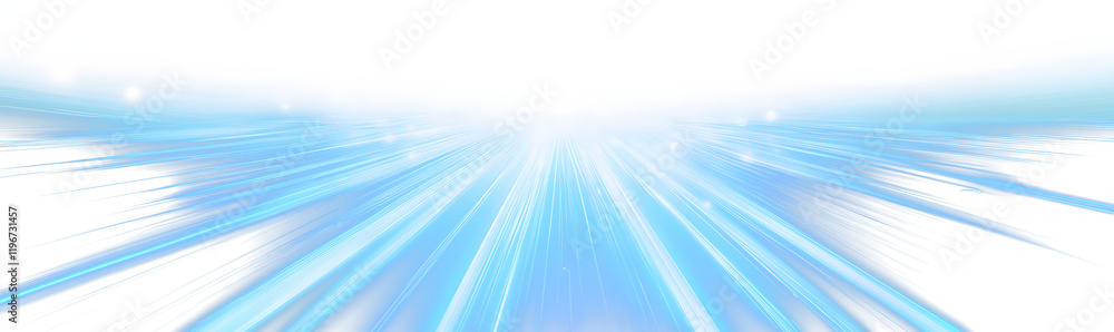 Poster digital image of light rays, striped lines on a blue light background. design element for visualizin