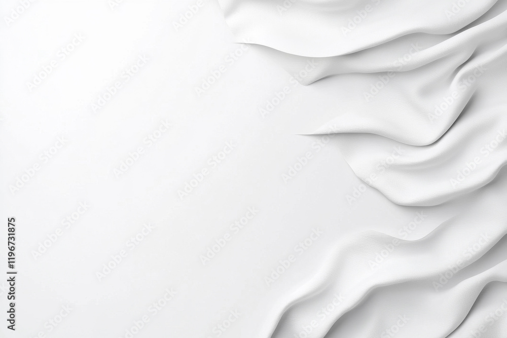 Canvas Prints abstract white paper texture with soft flowing creases and gentle folds
