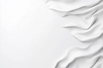 Fototapeta premium Abstract white paper texture with soft flowing creases and gentle folds