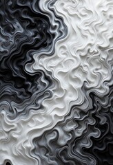 Abstract grayscale flowing wave pattern design