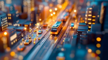 Vibrant Futuristic City with Smart Sustainable Infrastructure