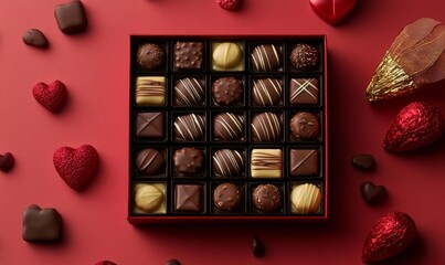 A snapshot of delightful and sweet chocolates, just right for Valentine's Day.