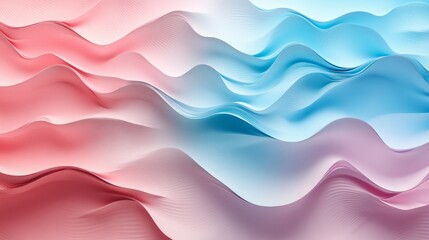 Abstract light blue pink subtle background, wave patterns texture poster banner, copy space provided, Generative AI