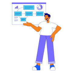 Business Man Presentation Illustration 