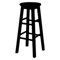high tower wooden chair silhouette