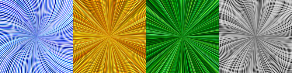 Fototapeta premium Abstract geometric ray burst background set