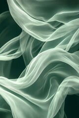 Obraz premium Abstract muted green gray bold background, color blend texture digital wallpaper, monochromatic gradients, Generative AI