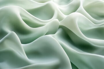 Obraz premium Abstract muted green gray pastel background, shadowed tones texture social media cover, dynamic wave effects, Generative AI