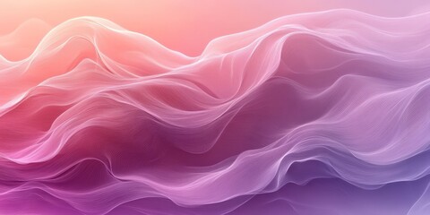 Obraz premium Abstract soft peach lavender grainy background, color blend texture poster banner, dynamic wave effects, Generative AI