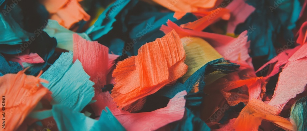 Poster vibrant patterns created by melting crayon shavings pressed onto fabric during art project