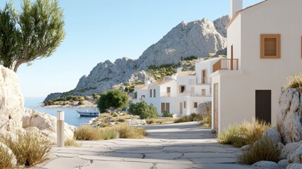 Fototapeta premium Mediterranean Coastal Village