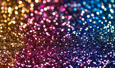 Naklejka premium Abstract Glitter Background with Warm and Cool Lights