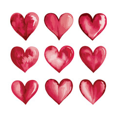 Doodle hearts, hand drawn love heart collection. Hand drawn hearts. Design elements for Valentine's day. Vector hearts set. Isolated on white background.
