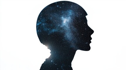 Obraz premium Abstract representation of a galaxy in profile