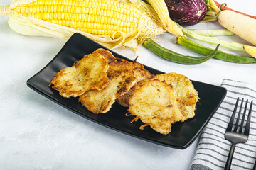 Tasty golden potato hash brown