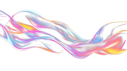 Fototapeta premium Holographic Neon Fluid Waves
