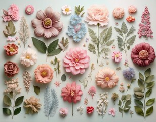 Vintage Floral Patterns Echoing the Elegance of a Retro Era