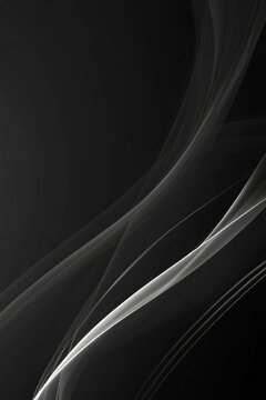 Abstract deep black white smooth background, color blend texture poster banner, high-contrast lighting, Generative AI