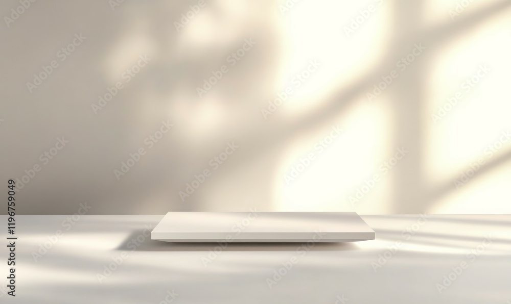Aufkleber abstract white studio background for product presentation. empty room with shadows of window. displa