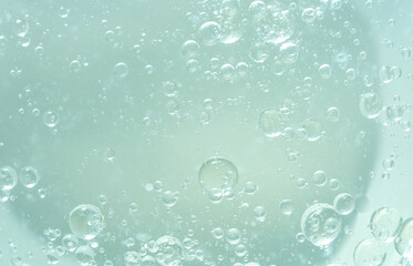 Abstract Green water bubbles background