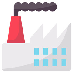 factory vector flat icon
