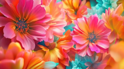 Obraz premium Vivid floral watercolor image, suitable for decorative purposes and abstract art.