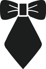 Elegant Bow Tie and Necktie Silhouette - Vector Illustration