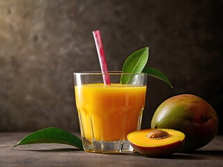 Fototapeta premium a glass of mango juice