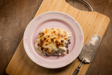 chicory withe lasagna, traditional italian recipe