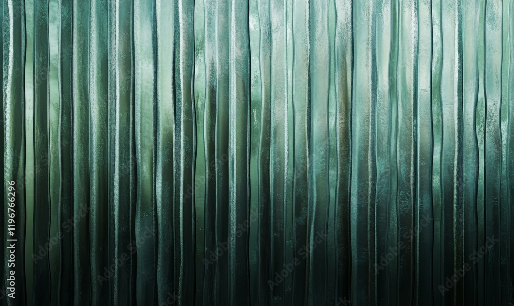 Poster an abstract background with a reeded glass effect, created using 3d rendering.