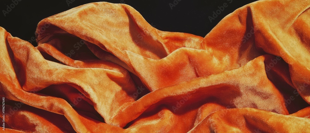 Poster luxurious crumpled velvet fabric with rich folds and soft texture creates an elegant display