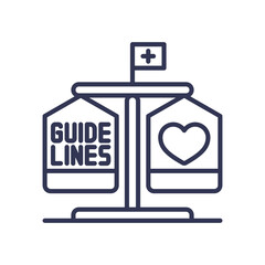 Balance between guidelines and ethics in coding.