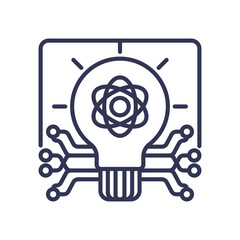 Lightbulb with circuit lines symbolizes tech innovation and smart solutions.